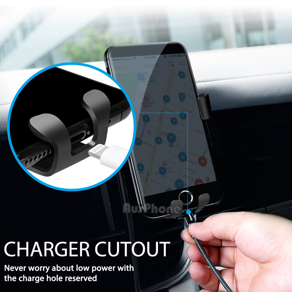 Gravity Air Vent Car Phone Holder Secure Clip Mount