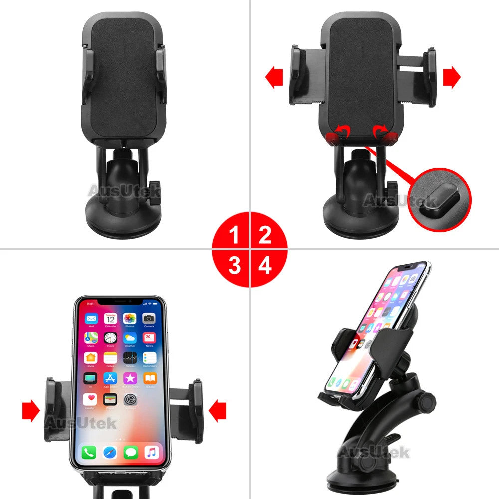 Universal 360° Windshield Car Mount Holder Cradle for GPS Mobile Smart iPhone 17