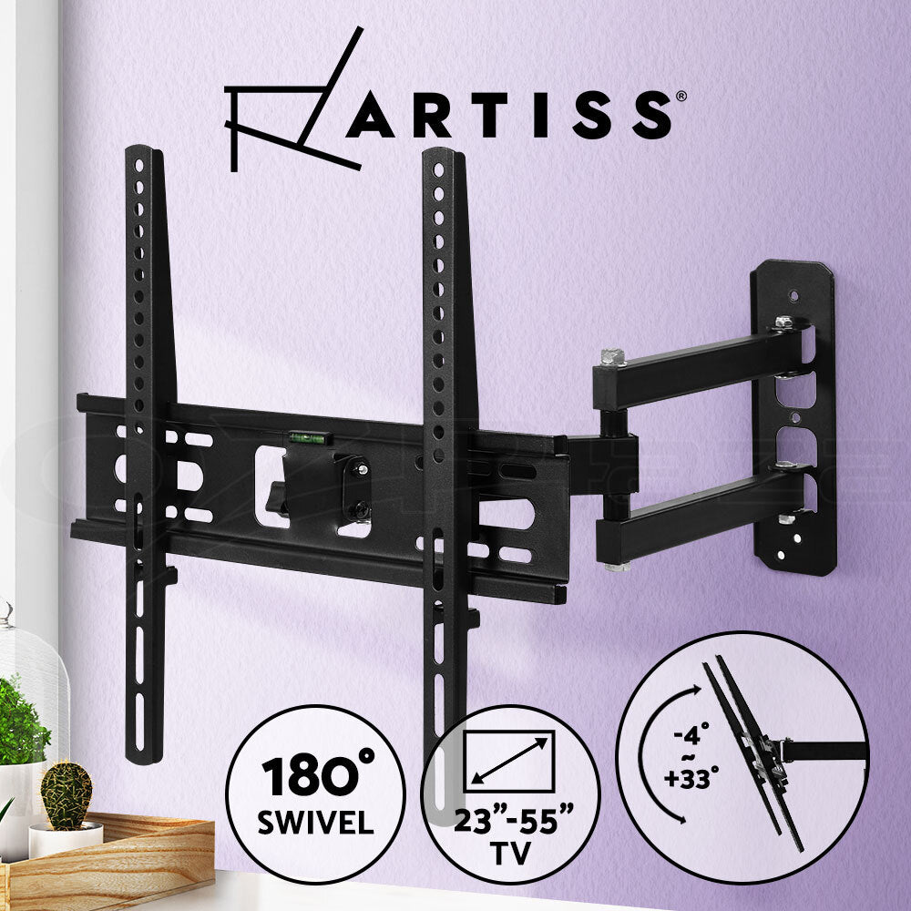 23–55" Full Motion TV Wall Mount Tilt Swivel Bracket