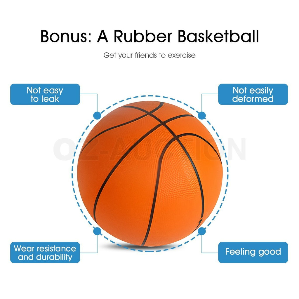 2.4m Large Kids Portable Basketball Hoop Stand Set Adjustable Height