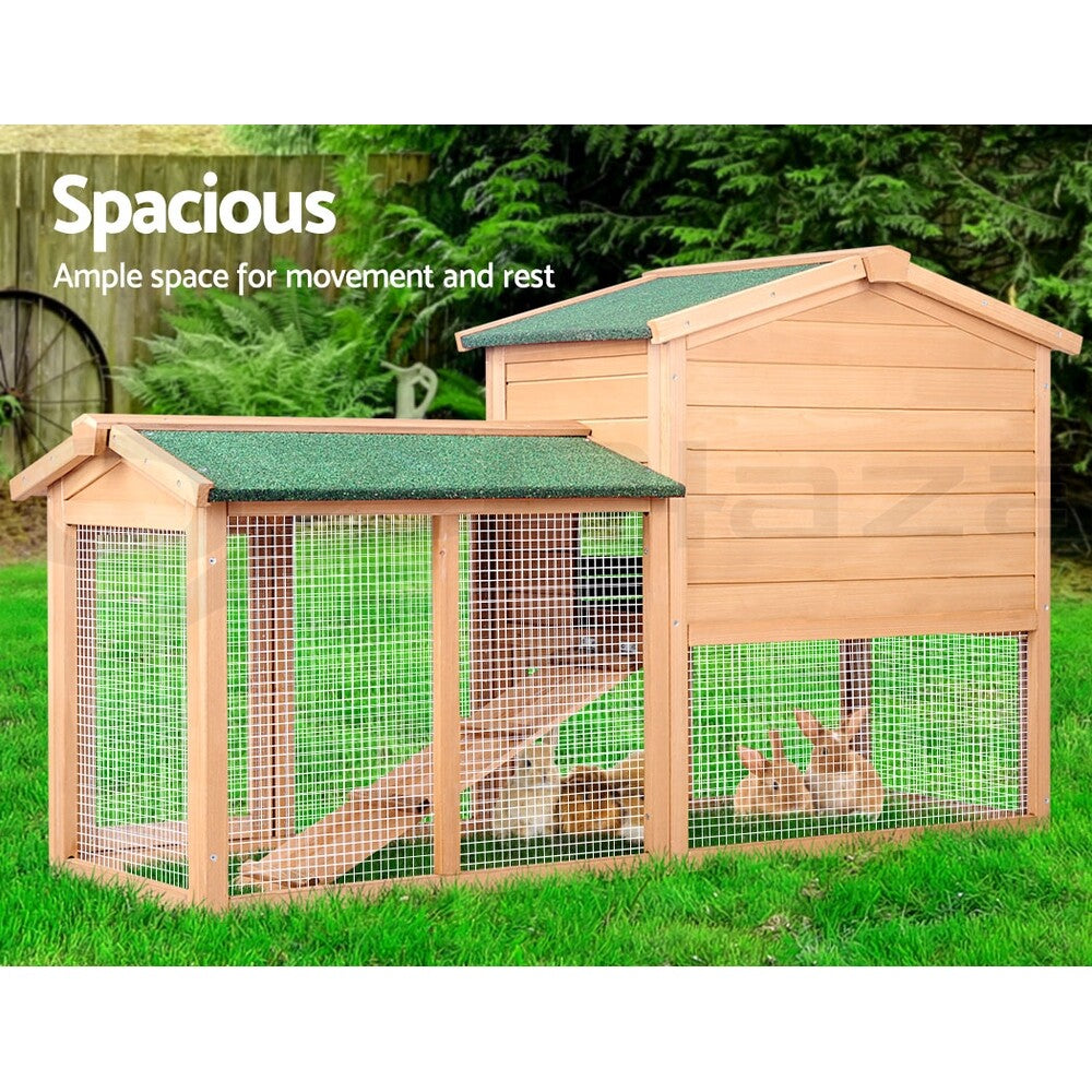 Large Chicken Coop Rabbit Hutch Wooden Outdoor Run Cage