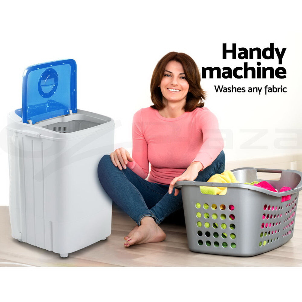 Devanti 4.6KG Mini Portable Washing Machine Outdoor Camping Caravan RV Spin Dry