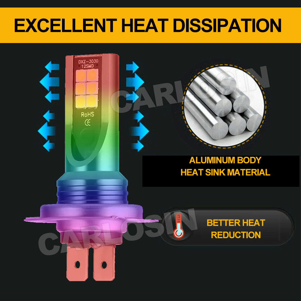 2x H4 LED Headlight Bulbs 6500K White High Low Beam 14000LM