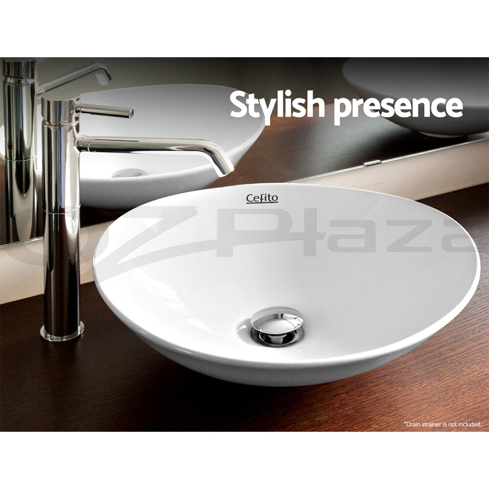 Ceramic Bathroom Basin Above Counter Vanity Sink Oval