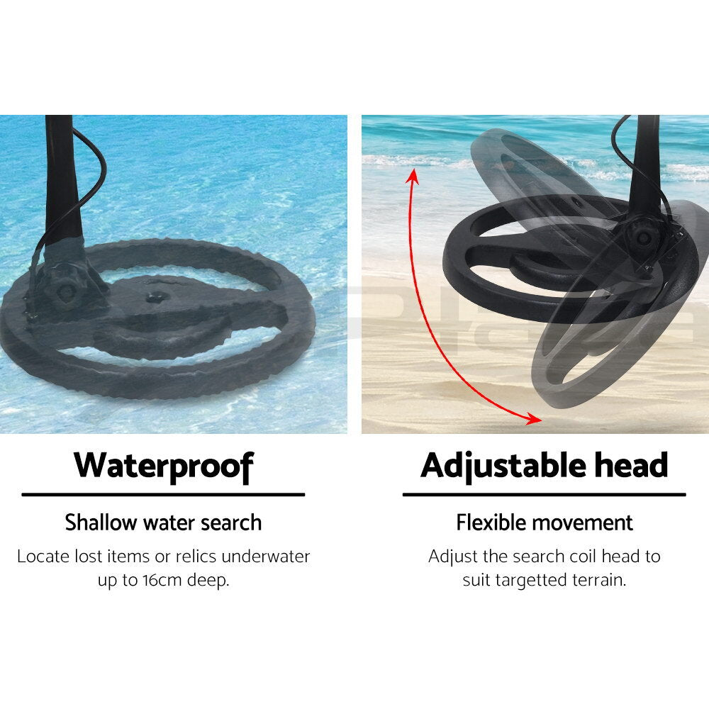 160mm Metal Detector Deep Sensitive Waterproof Gold Treasure Hunter