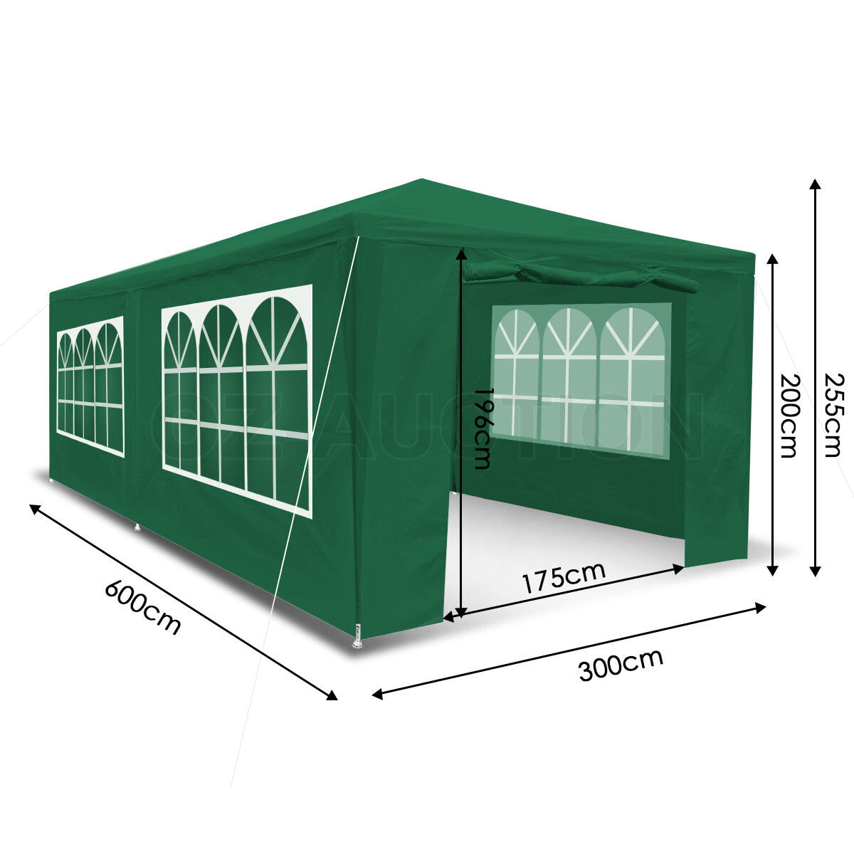 3x6m Folding Gazebo Party Tent Outdoor Wedding Waterproof Green