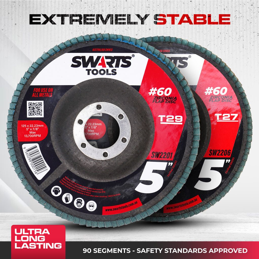 5" 125mm Zirconia Flap Disc – Grinder Sanding Disk for Metal