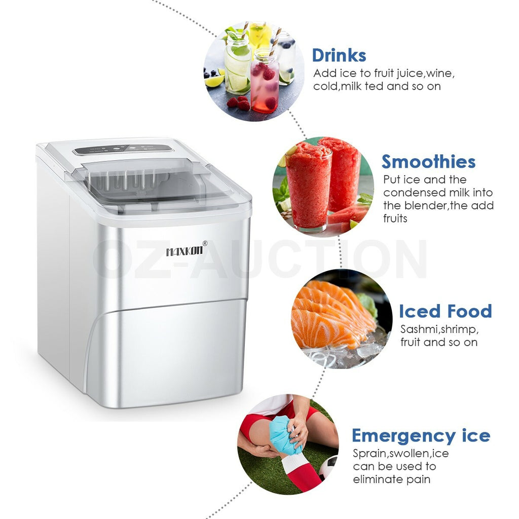 MAXKON 12KG Portable Ice Maker Machine Commercial Countertop