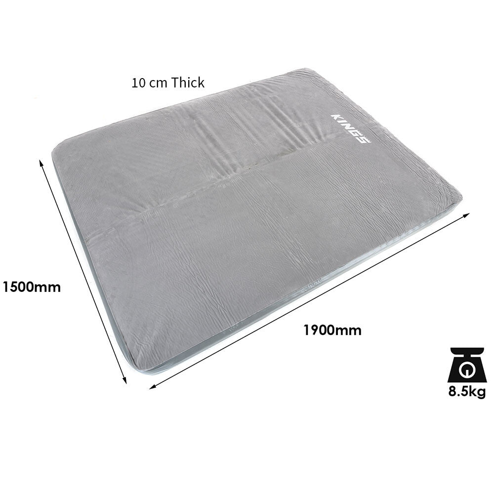 Adventure Kings Self Inflating Foam Mattress Queen Size 10cm thick Camping