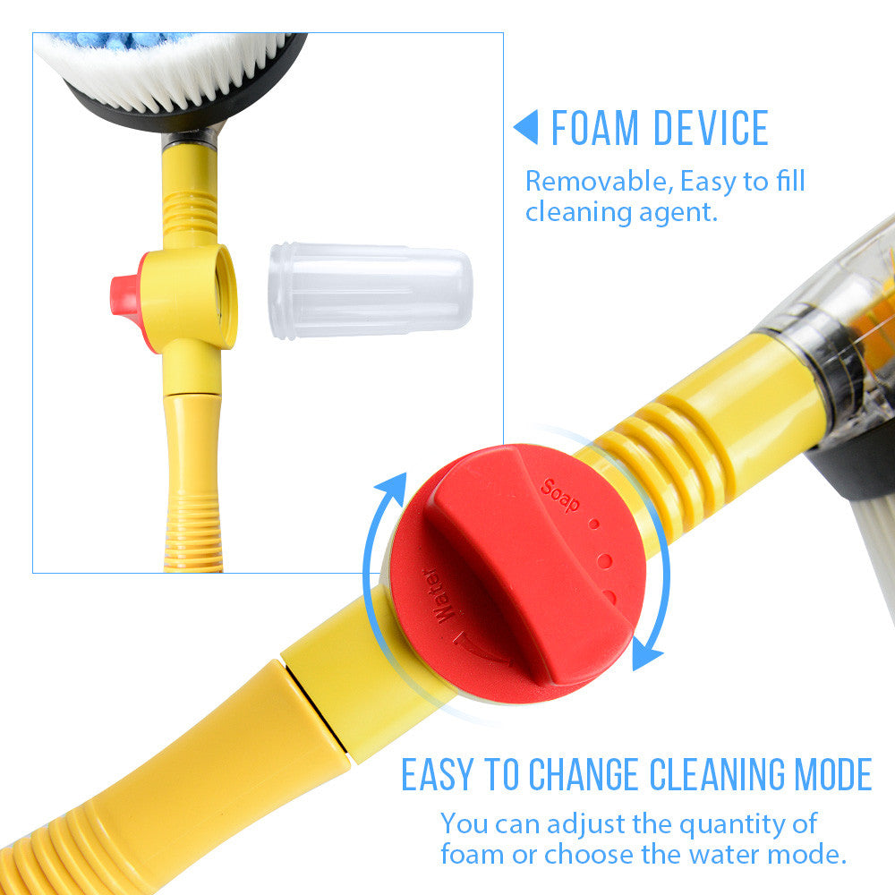 Car Pressure Washer Brush – Rotating Vehicle Cleaning Sponge Tool