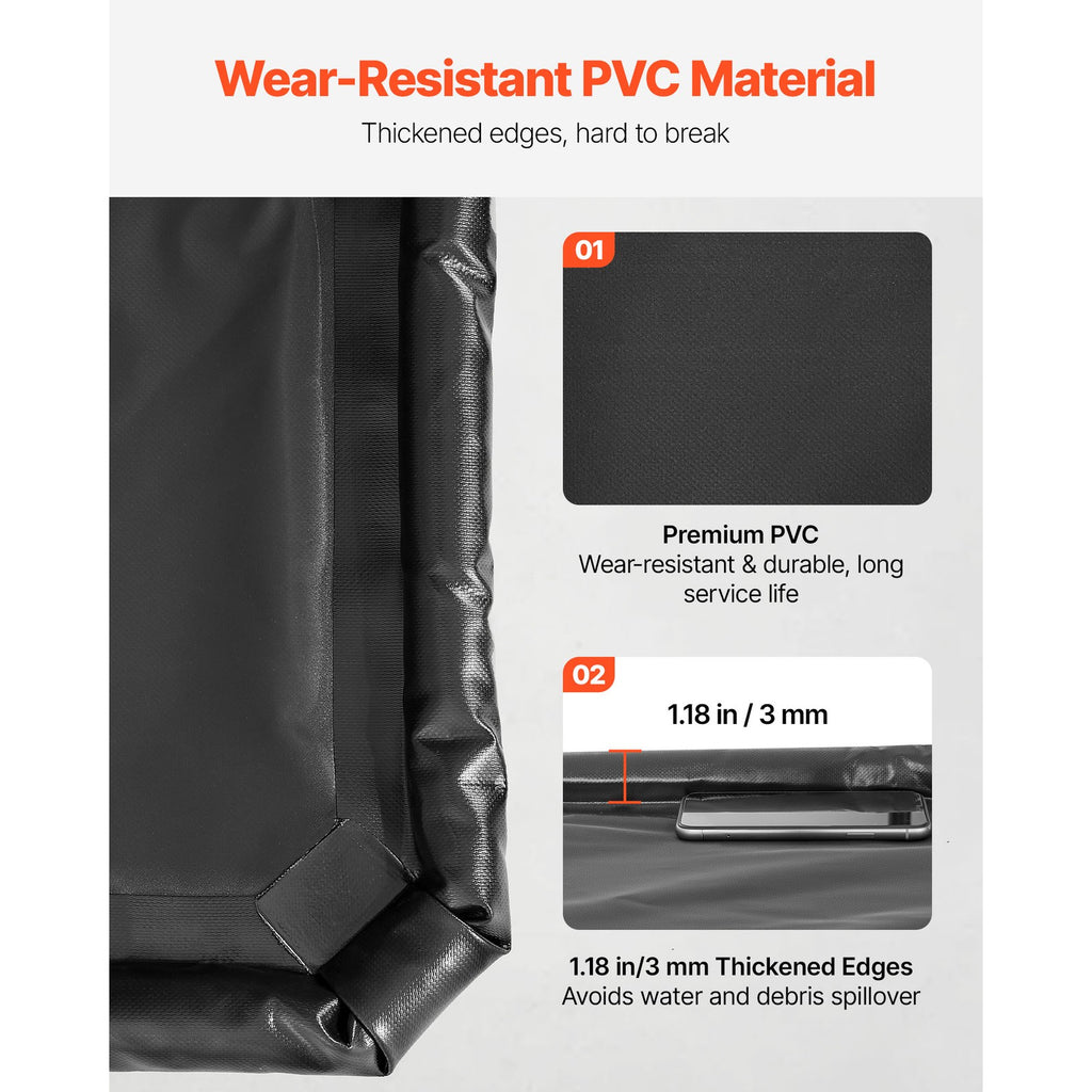 Uimoso Containment Mat with Non-Slip Surface, Waterproof, 2.4x5.5m, Raised Edges