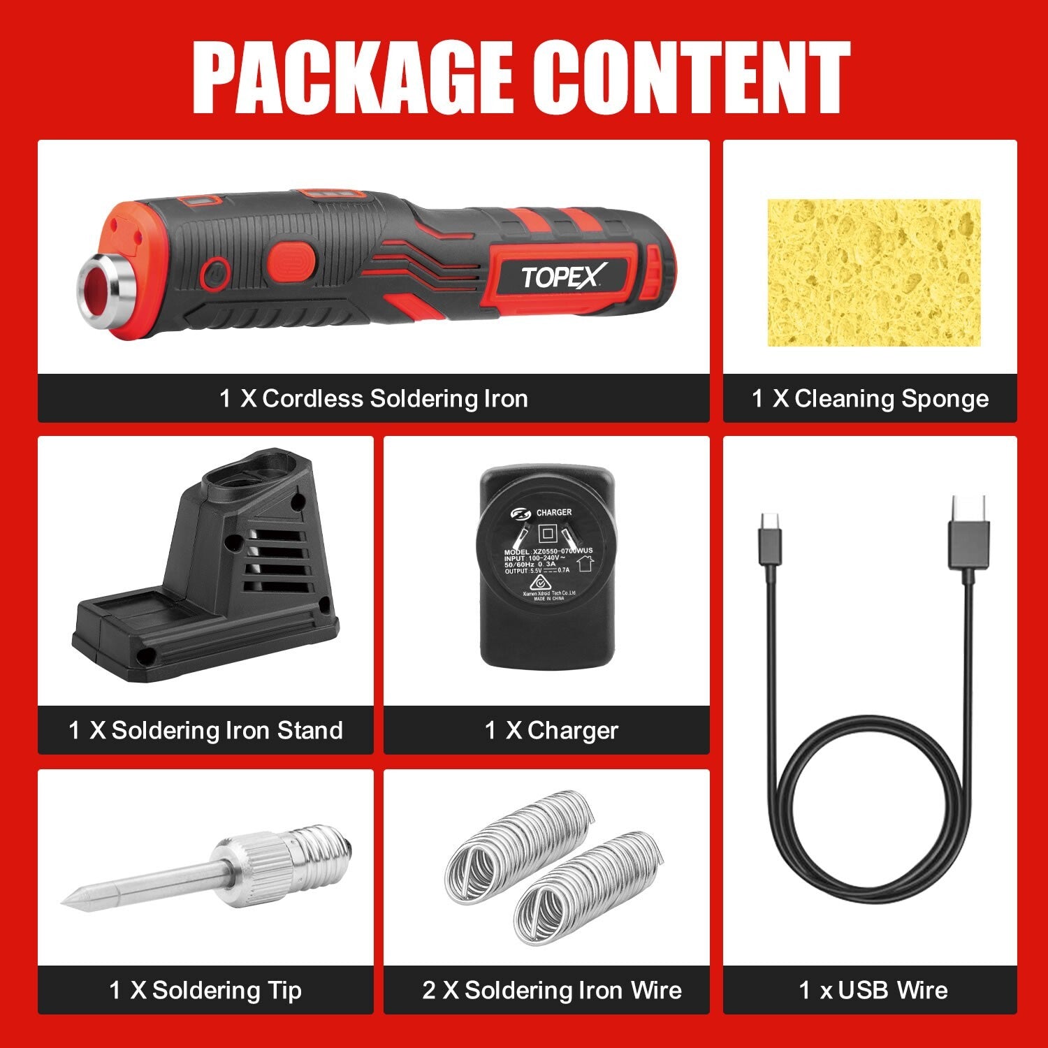 4V Cordless Soldering Iron – 8W Rechargeable with Lithium Battery