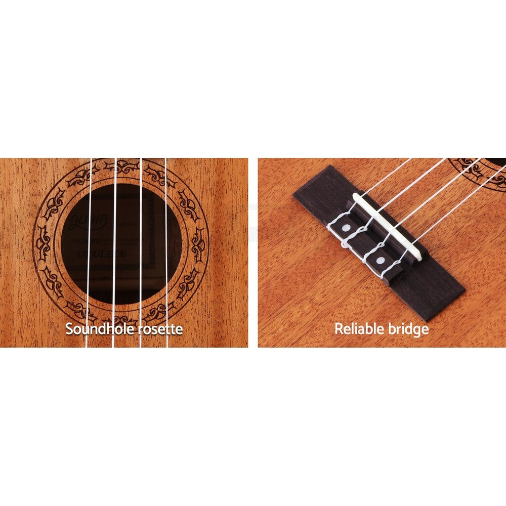 23" Ukulele Natural Mahogany Concert Beginner w/ Carry Bag