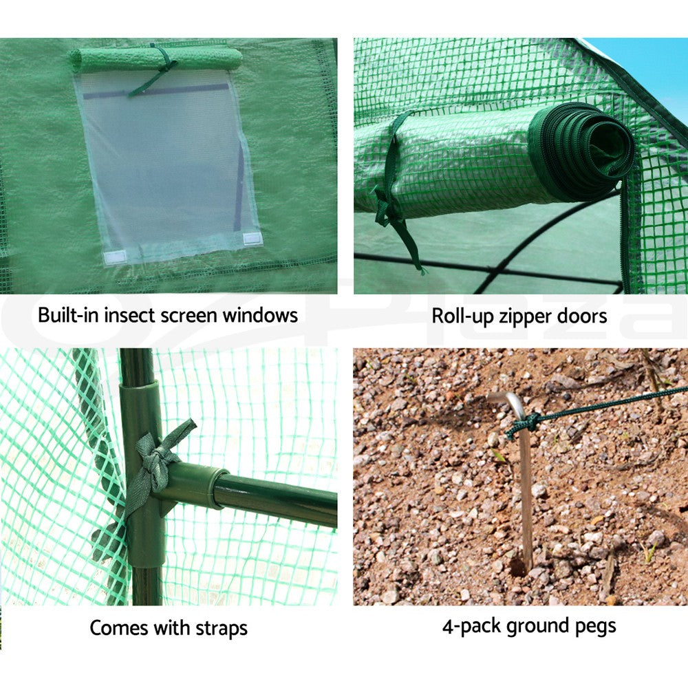 Walk-In Greenhouse Plant Garden Dome 3x2x2m