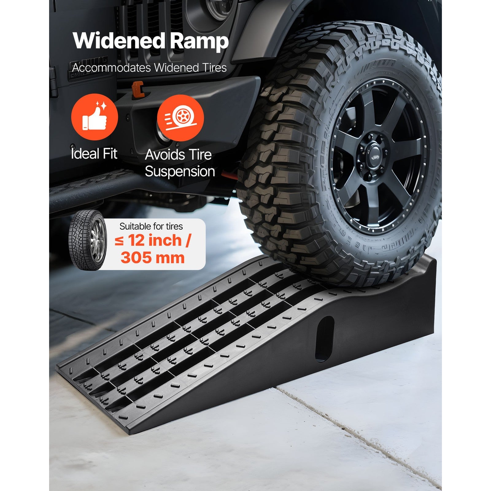 Uimoso Car Service Ramps, 2-Pack, 5897 kg Capacity, 155 mm Height Lift