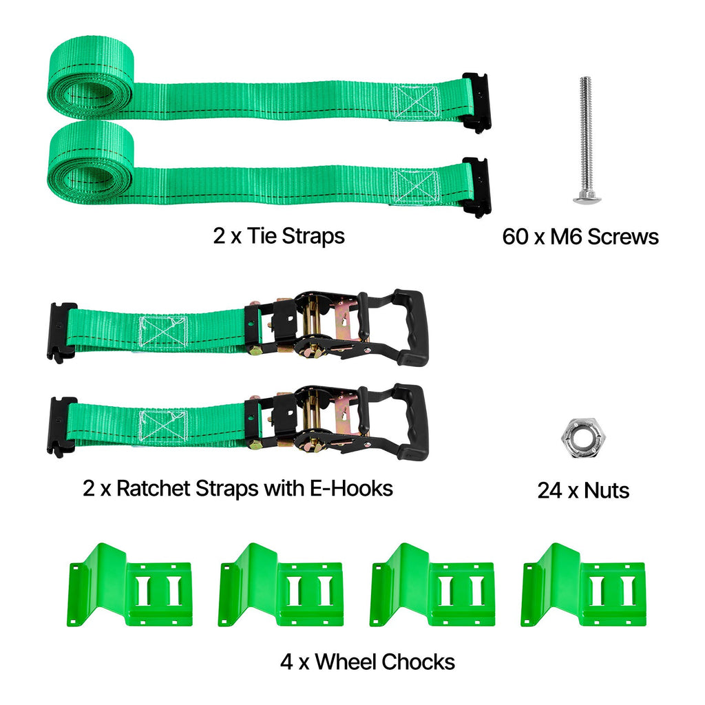 Uimoso Wheel Chock Tie-Down Kit with Buckle, 1986.73 kg Strength, 662 kg Load