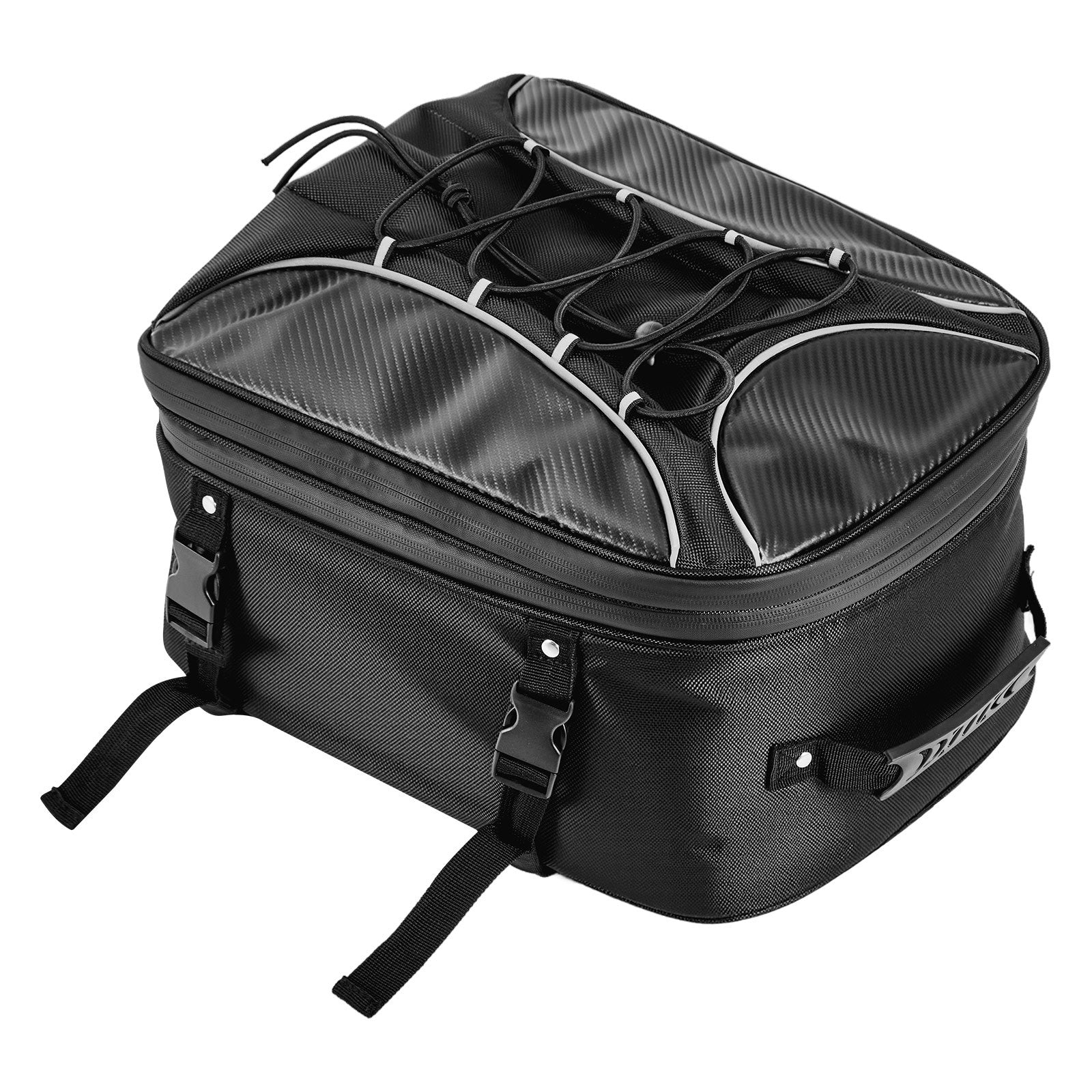 Uimoso Expandable Motorcycle Tail Bag Rear Seat Luggage Storage Backpack 22-34 L