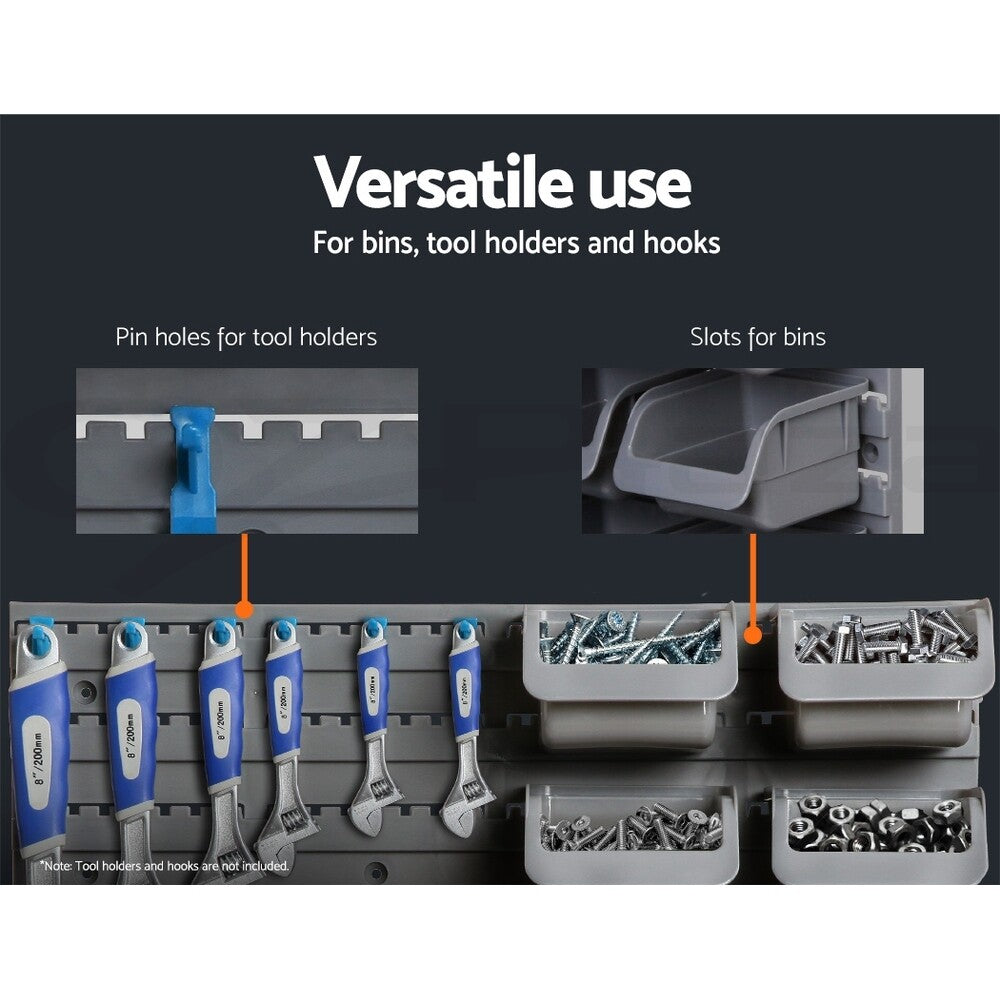 96 Storage Bin Wall-Mounted Rack Tool Parts Organiser