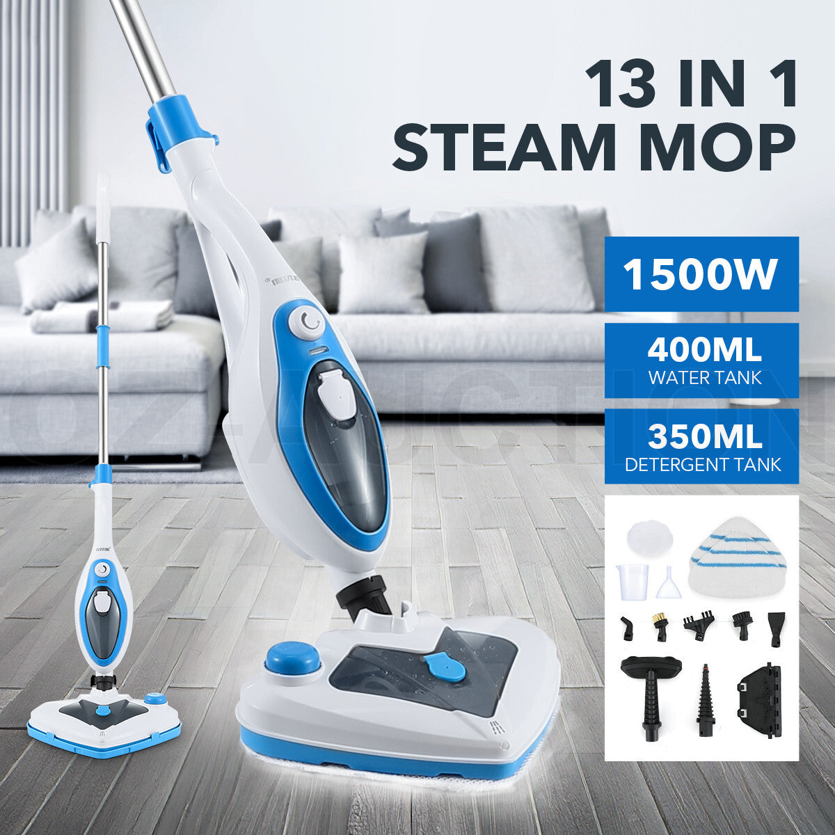 Maxkon Steam Mop Cleaner Handheld Floor & Carpet Multi-Function