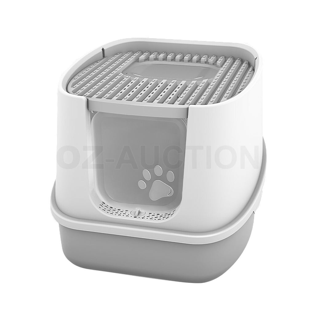 Fully Enclosed Hooded Cat Litter Box Kitty Toilet House