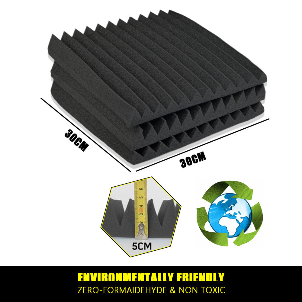 30/50cm Acoustic Foam Panels – Sound Absorption Wedges
