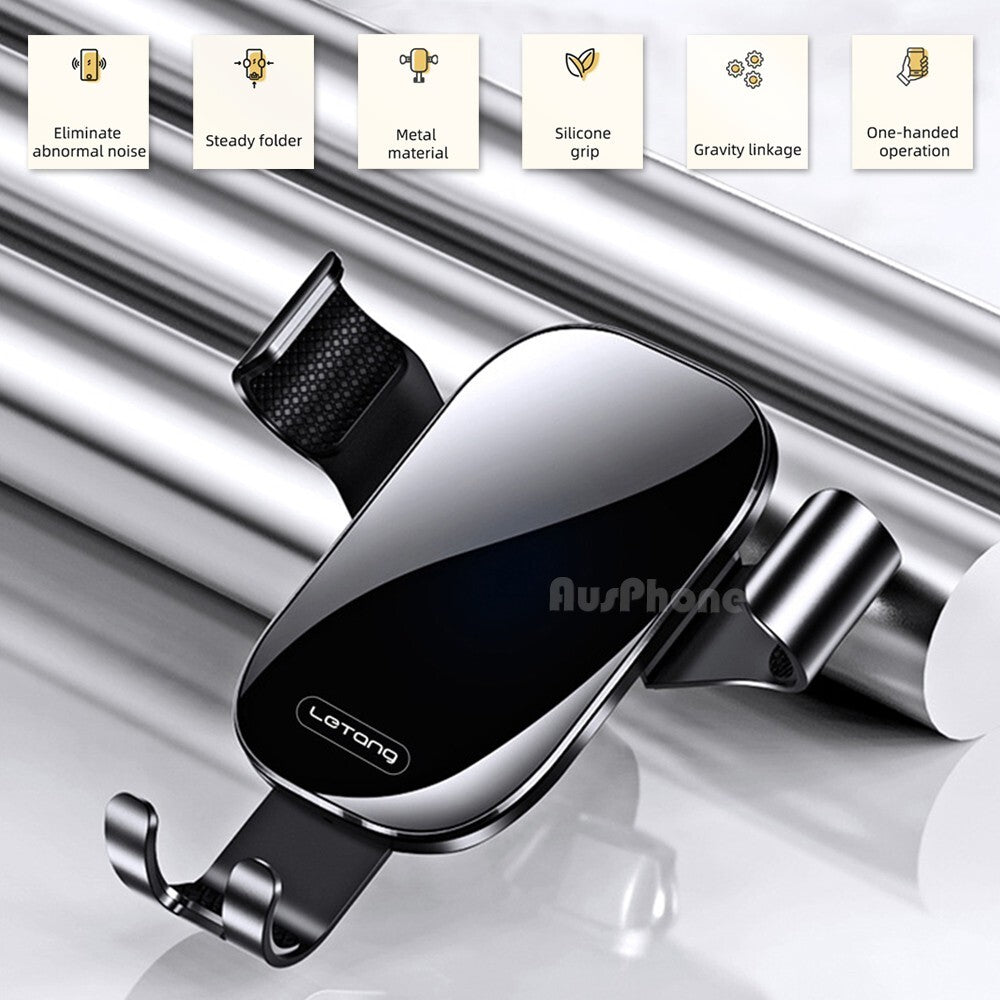 Gravity Air Vent Car Phone Holder Secure Clip Mount