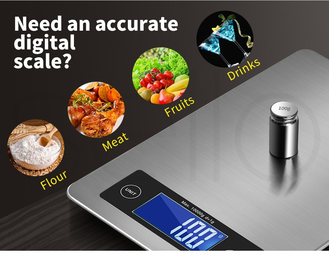 Digital Kitchen Scales – 10kg LCD Food & Postal Balance