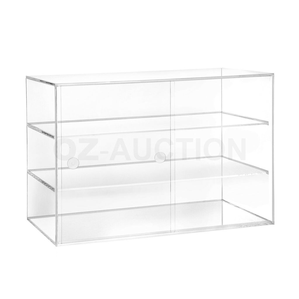 3-Tier Large Acrylic Bakery Cake Display Cabinet Donuts Cupcakes Pastries