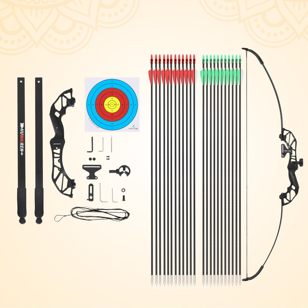 55lb Takedown Recurve Bow & Arrow Set Archery Hunting Adult