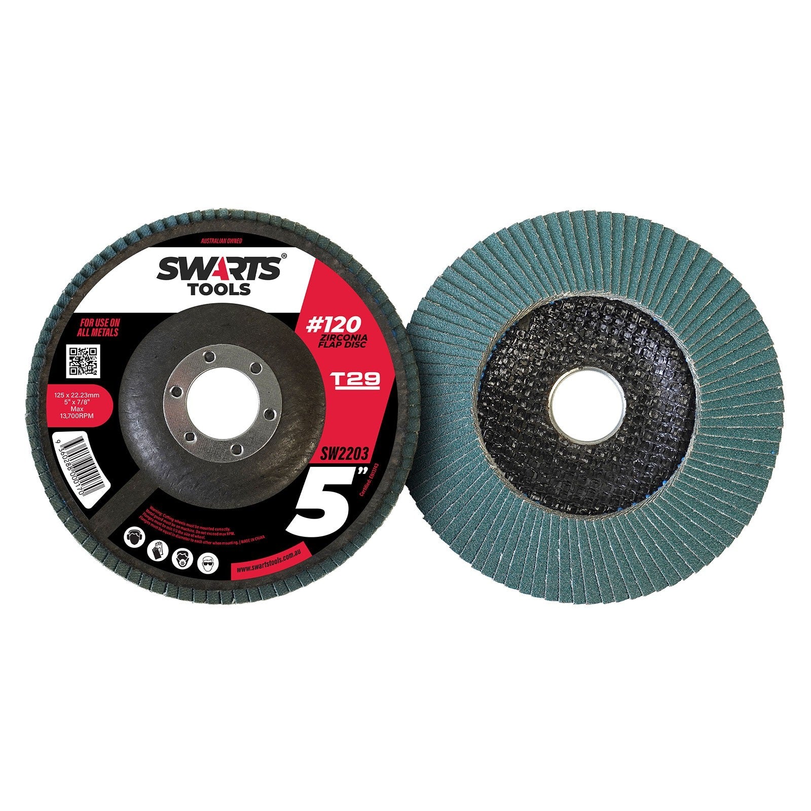 5" 125mm Zirconia Flap Disc – Grinder Sanding Disk for Metal
