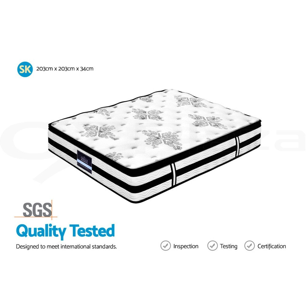 34cm Euro Top Pocket Spring Mattress Super King
