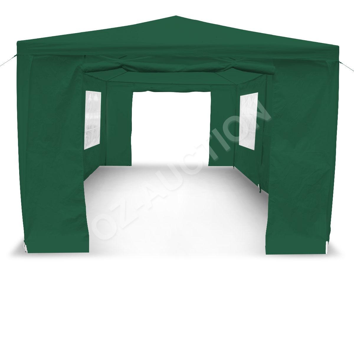 3x6m Folding Gazebo Party Tent Outdoor Wedding Waterproof Green