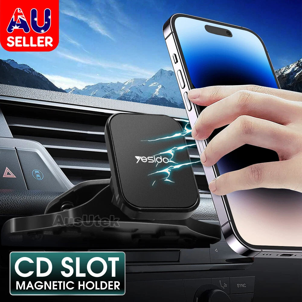 Universal Magnetic Car Phone Stand CD Slot Mount Holder For Mobiles iPhone 17