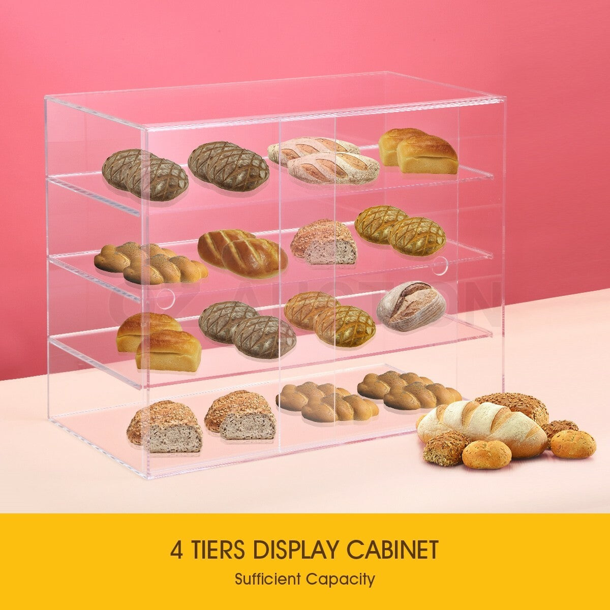 Acrylic 4-Tier Bakery Display Cabinet – Cakes, Donuts & Pastries, 5mm