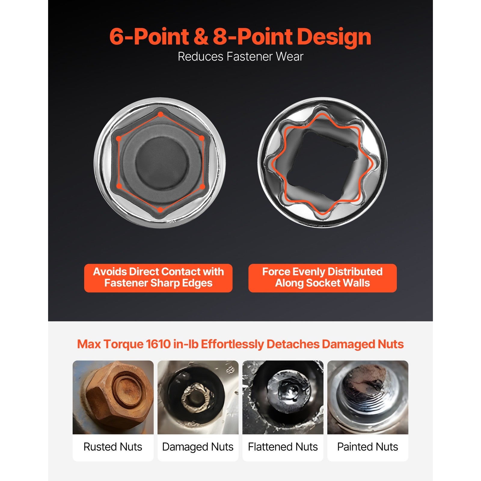 Uimoso 39-Piece Socket and Ratchet Set for Auto Repair, 9.5 & 6.4 mm Drive