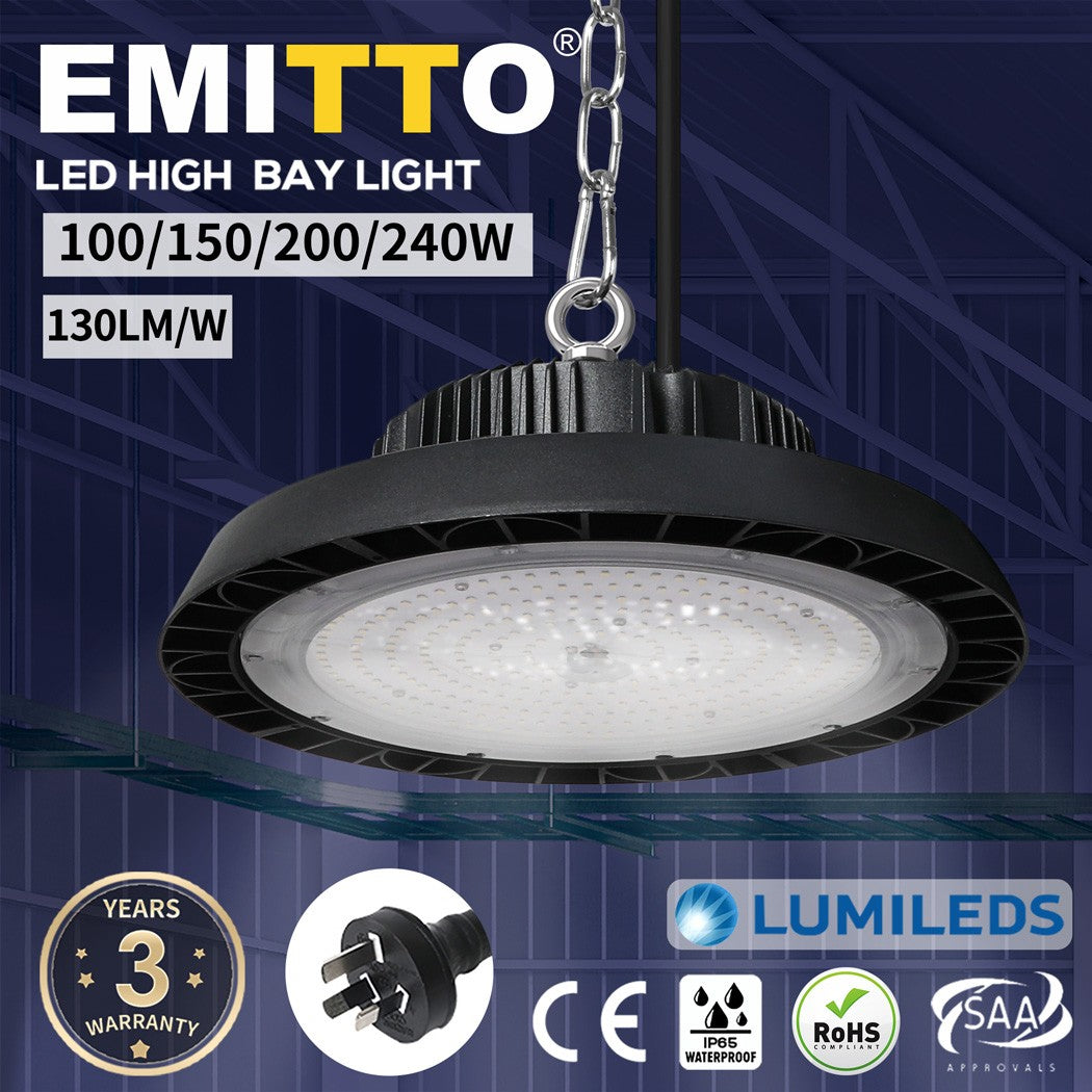 Emitto UFO LED High Bay Light – Industrial Warehouse Factory 100W/200W