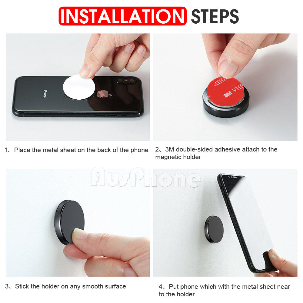 2x Dashboard Magnetic Car Phone Holder Secure Mount