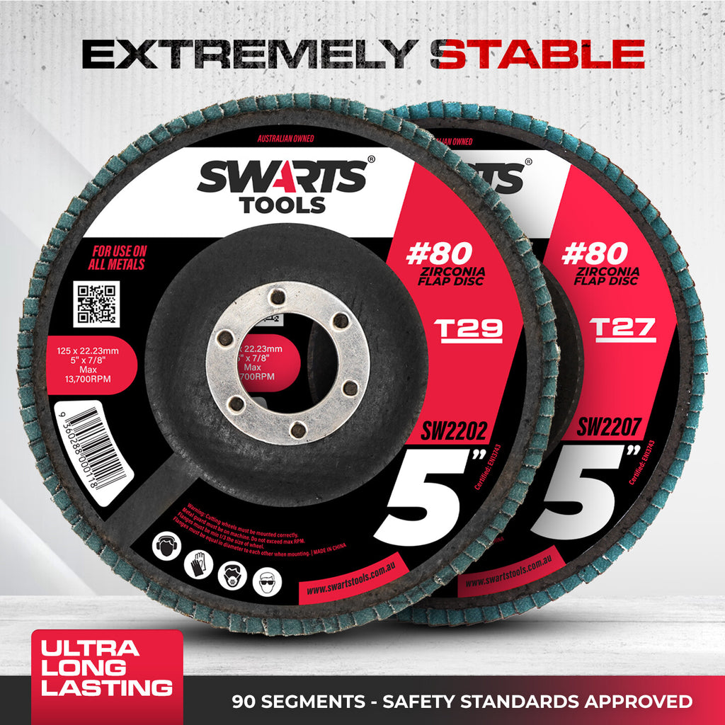 5" 125mm Zirconia Flap Disc – Grinder Sanding Disk for Metal