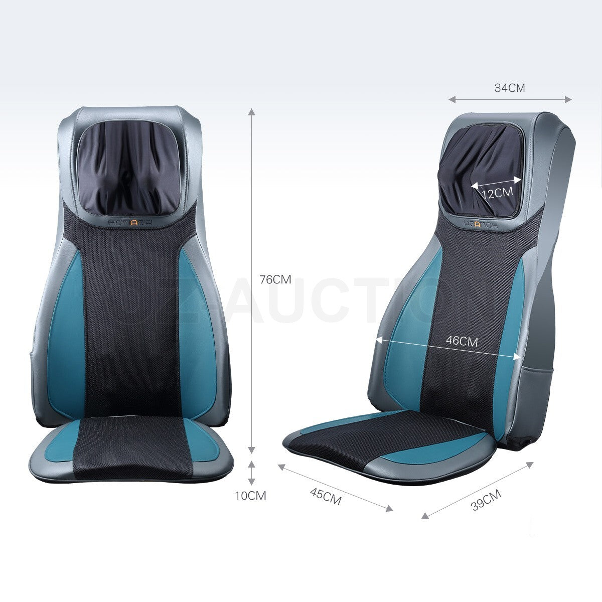 Shiatsu Massage Cushion – 12 Nodes Full Body, Neck & Back for Car/Chair