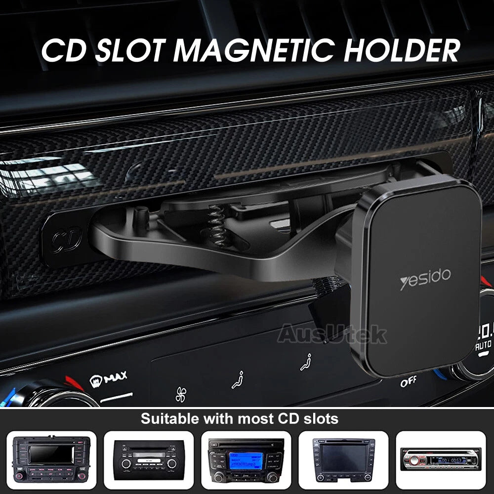 Universal Magnetic Car Phone Stand CD Slot Mount Holder For Mobiles iPhone 17