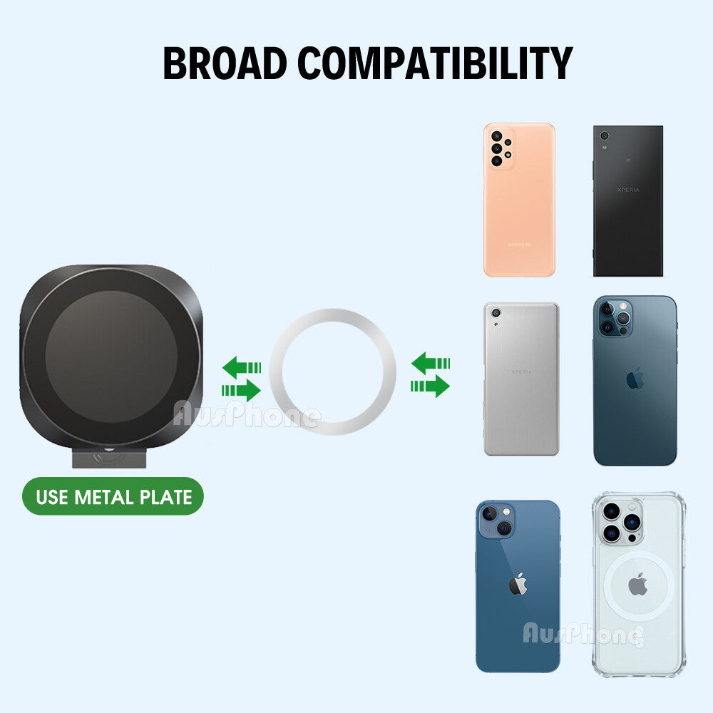 15W Magnetic Car Phone Holder Wireless Charger for MagSafe iPhone