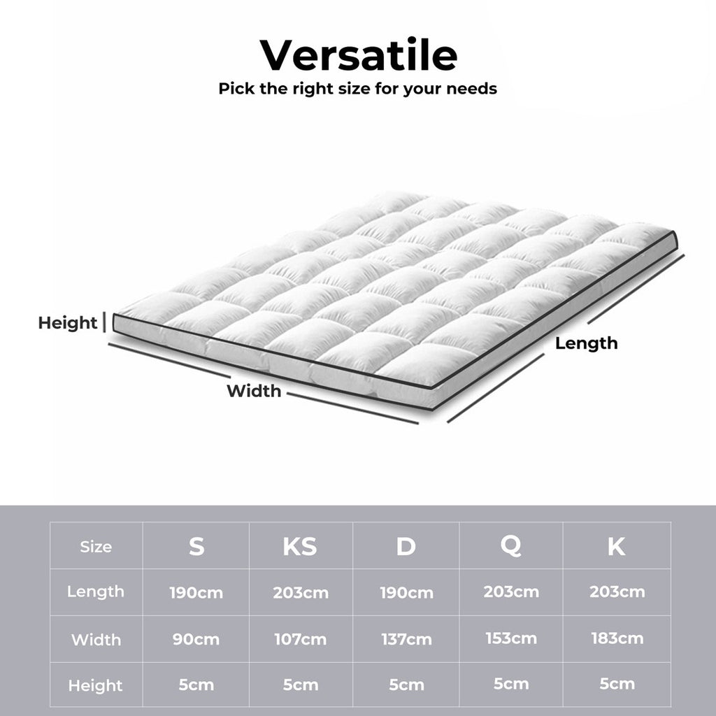 Dreamz Mattress Topper – Pillowtop Luxury Bed Mat Protector Cover