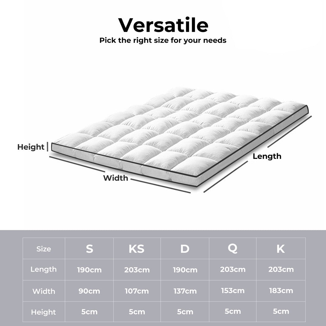 Dreamz Mattress Topper – Pillowtop Luxury Bed Mat Protector Cover