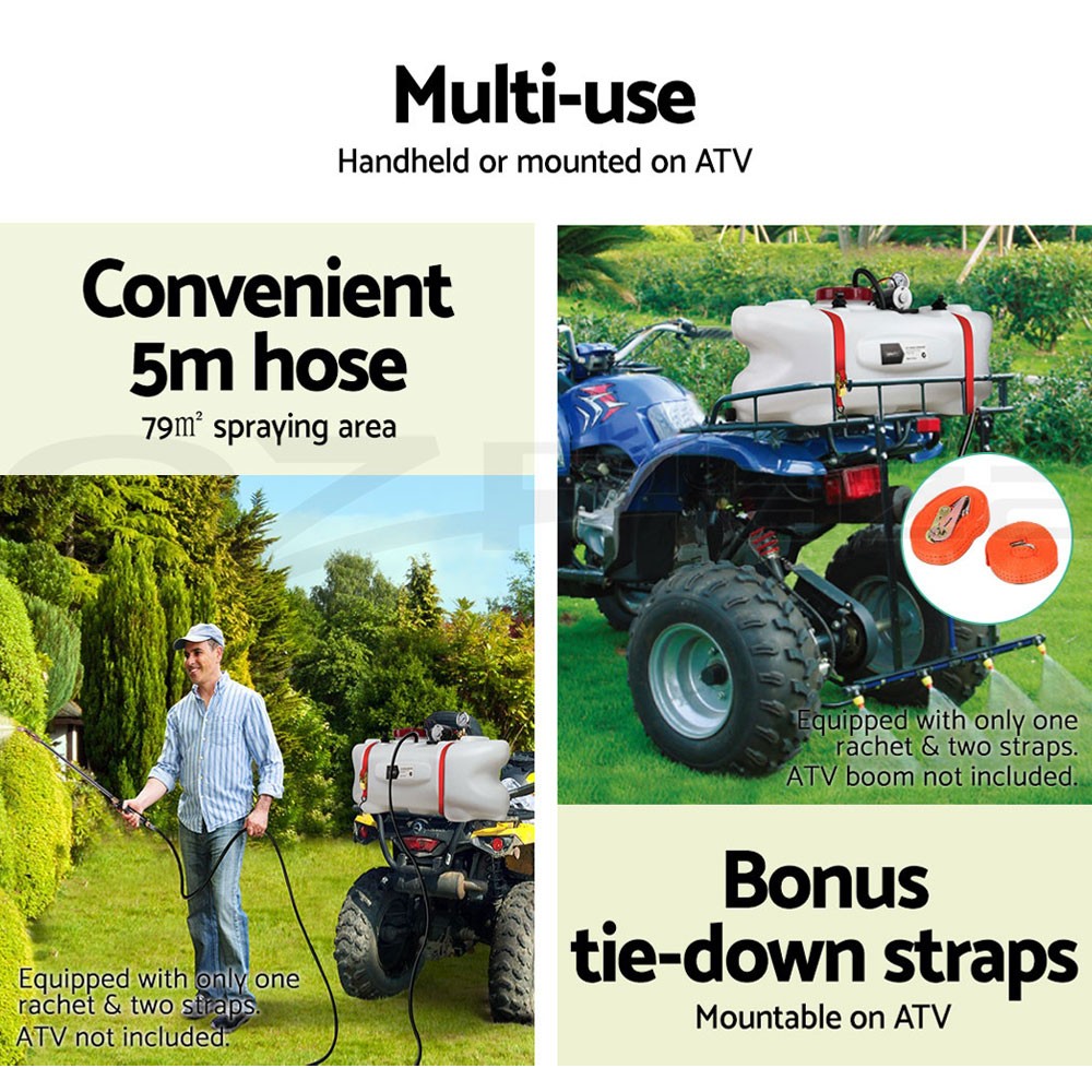 60L Spot Weed Sprayer 12V Pump Tank 1.5m Boom Farm