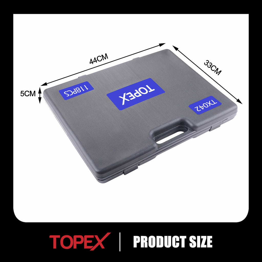 118pc Tap & Die Set – Metric Screw Thread Drill Kit M2-M18