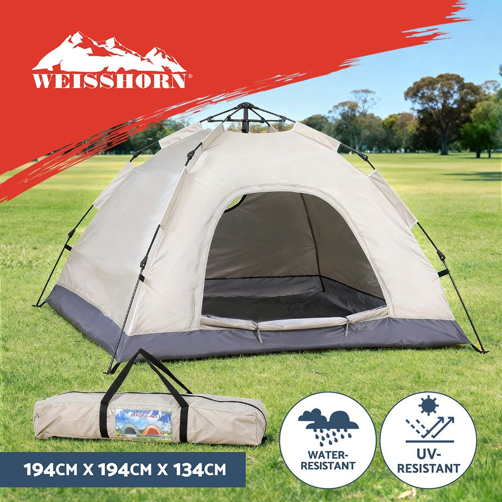 Weisshorn Camping Tent Instant Tent Pop up Outdoor Hiking Tents Hiking Beige