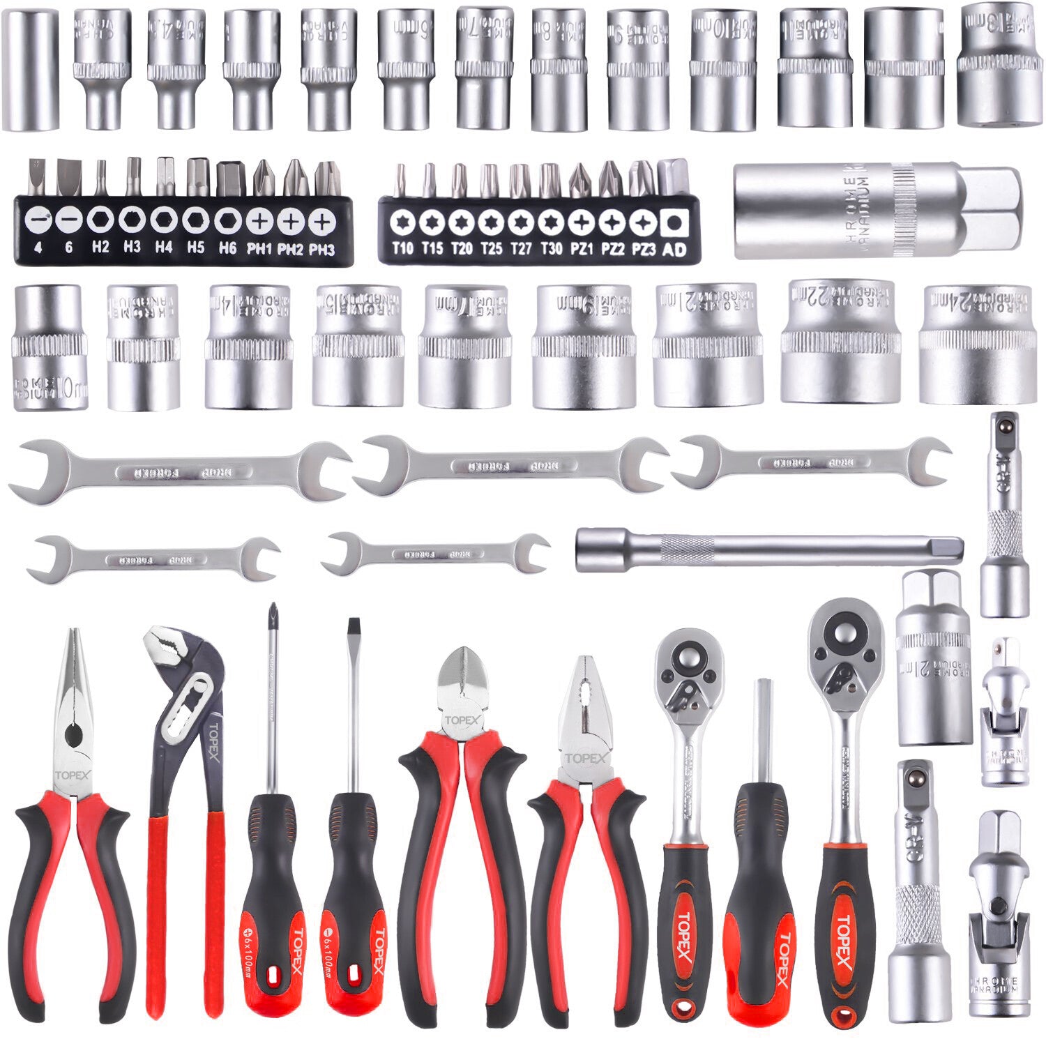 65pc Hand Tool Set – Portable Mechanics & Automotive Repair Kit