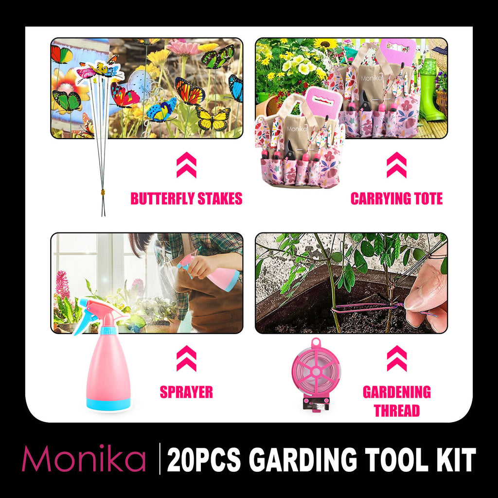 Pink Tool Set – Portable Household & Gardening Kit