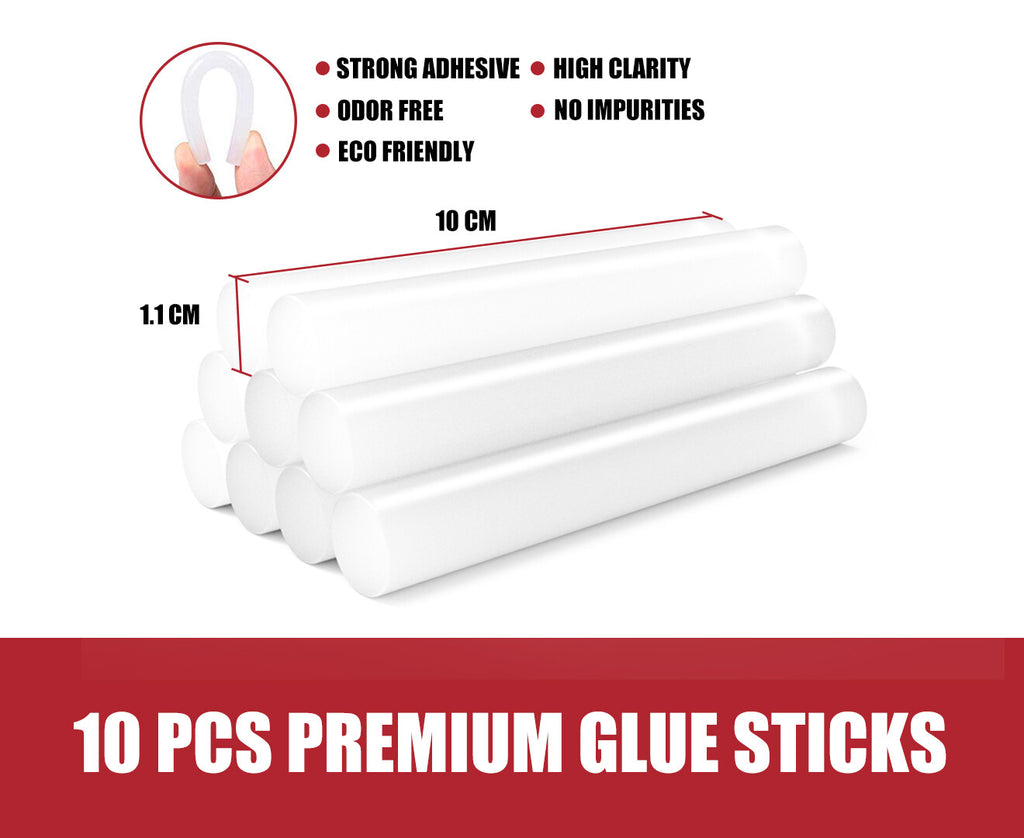 100W Hot Melt Glue Gun – Electric Craft with 10 Glue Sticks