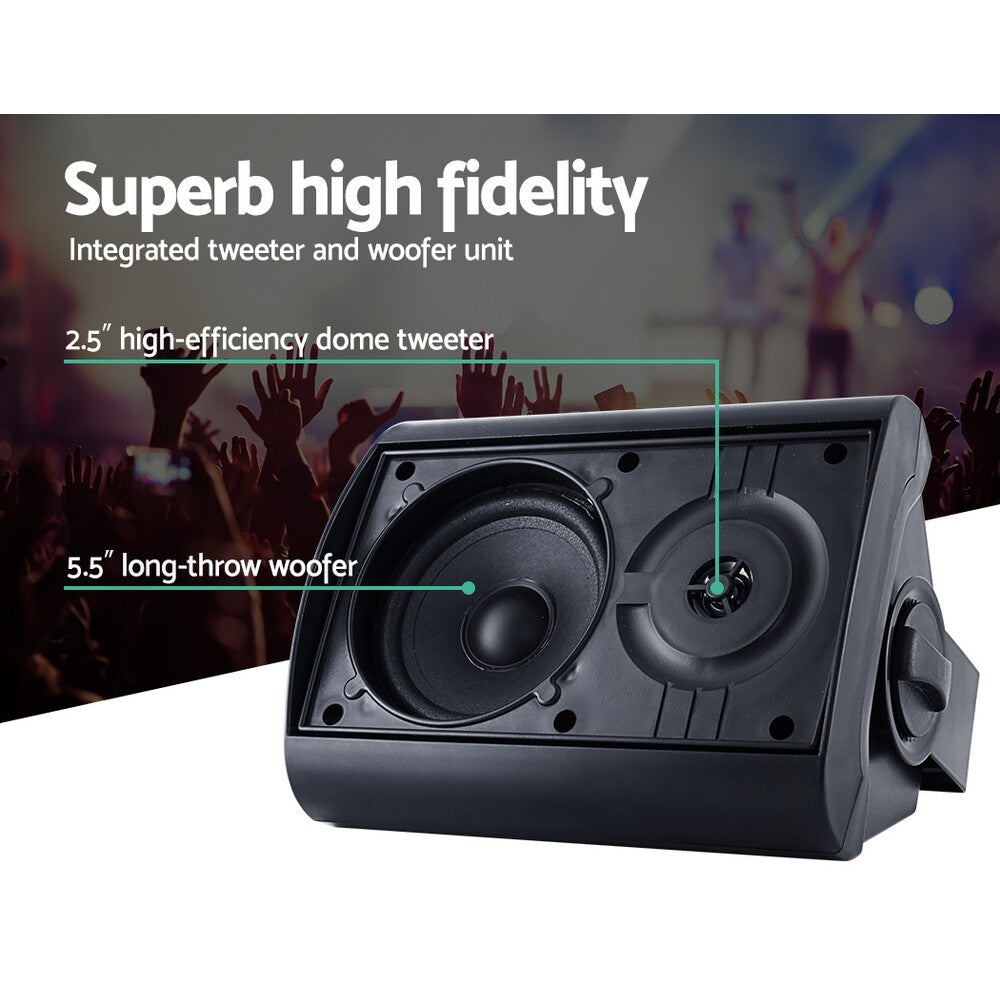 2-Way Waterproof Speakers 150W Indoor Outdoor In-Wall Stereo
